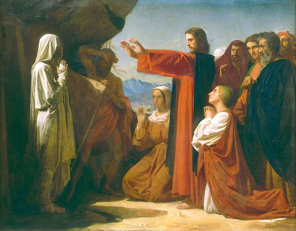 the raising of lazarus by Léon Joseph Florentin Bonnat